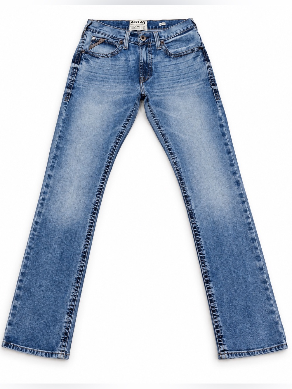Ariat M4 Relaxed Straight Leg Jeans Men’s 30x36 Medium Wash Stretch EUC